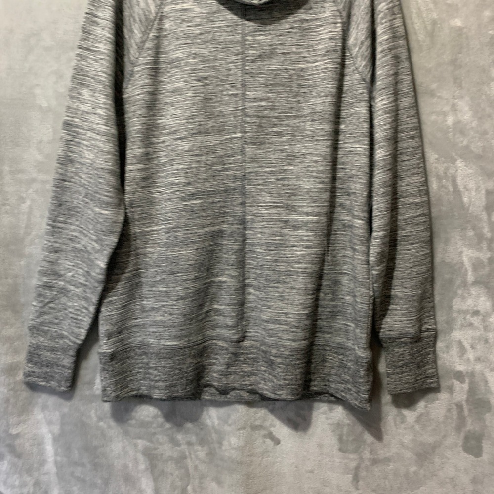 LL Bean Beans Cozy Pullover Marled Gray Cowl Neck Hoodie Sweatshirt L 506908 - Picture 9 of 15